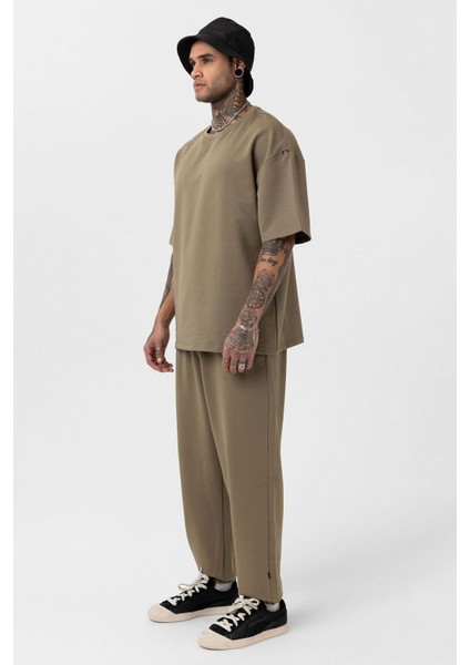 Paça Lastikli Basic Oversize Eşofman Takımı Haki fiyatları