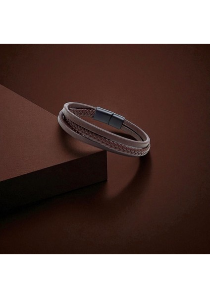 Sadece Kahverengi Saç Örgü Ve Çelik Bileklik 31833B10D4 fiyatları