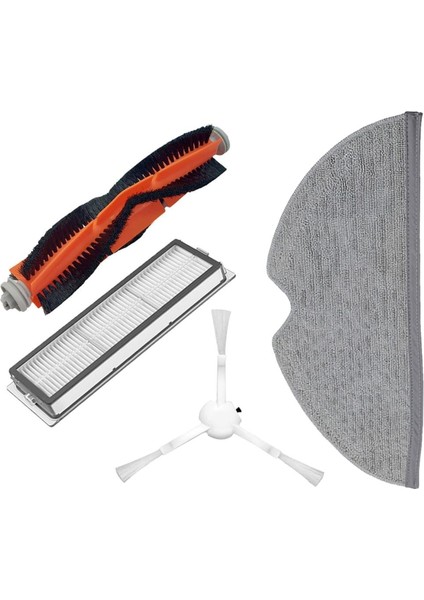 Xiaomi Uyumlu Vacuum Mop 2c (XMSTJQR2C) Robot Süpürge Aksesuar 4 Parça Set