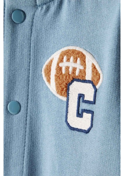 Erkek Bebek Mavi Kapüşonlu Tulum fiyatları