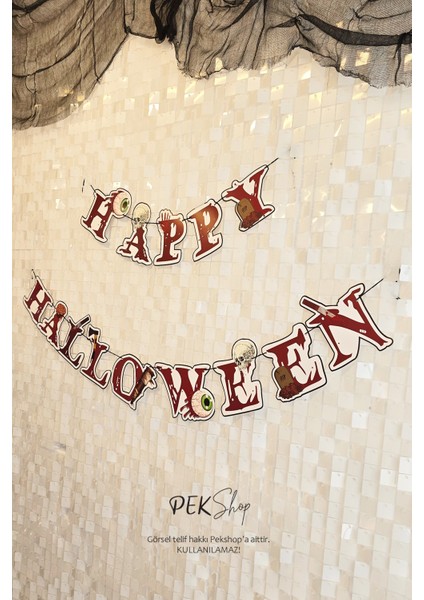 Happy Halloween Banner Cadılar Bayramı Süsü Halloween Malzemeleri fiyatları