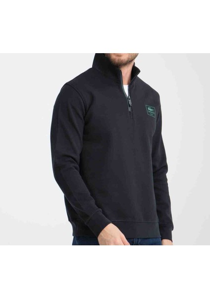 Fermuar Yaka Lacivert Regular Fit Sweatshırt fiyatları