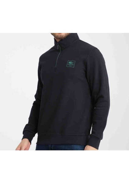 Fermuar Yaka Lacivert Regular Fit Sweatshırt fırsatları