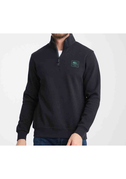 Fermuar Yaka Lacivert Regular Fit Sweatshırt indirimleri