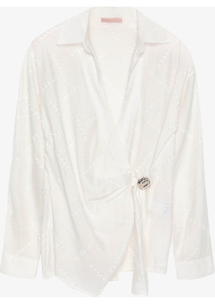 Ekru Kadın Gömlek BLZ00847 fiyatları