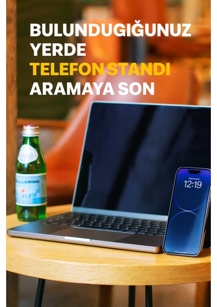 Deri Kartlıklı Manyetik Telefon Standı Güçlü Mıknatıs, 2 Kart Kapasiteli, Ince ve Dayanıklı fırsatları
