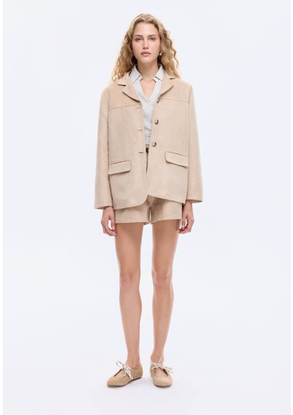 Bej Kadın Ceket CKT00825 fırsatları