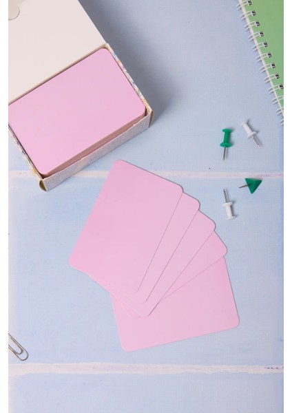 Pembe Boş Kelime Kartı Küçük Boy Oval Kesim 100 Adet Etiket fiyatları