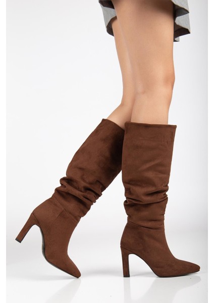Carola Kadın Körüklü Çizme Süet Deri Ince Topuklu Çizme fiyatları