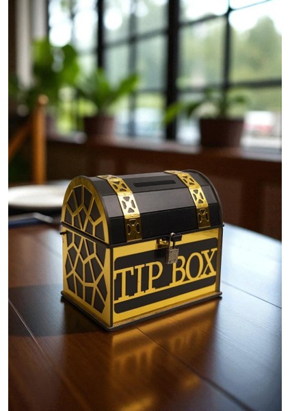 Ip Box- Bahşiş Kutusu - Kumbara “sandık Tipi Tipbox” Siyah Gold fiyatları