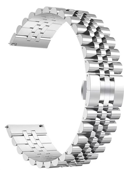 Garmin Venu 4 45MM ile Uyumlu Rolex Tasarım Metal Kordon Kayış - FC925