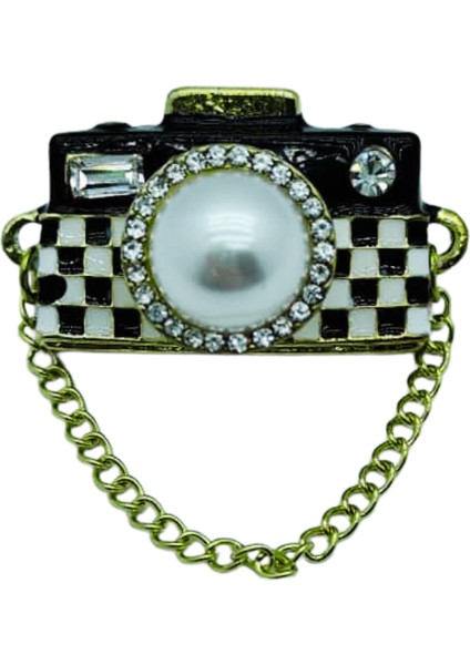 Kamera Figürlü Incili Broş – Fotoğraf Tutkunlarına Özel Zarif ve Şık Aksesuar fırsatları