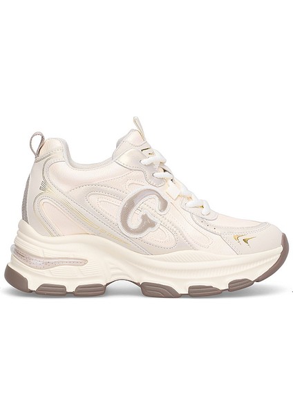 25K450 Kadın Hakiki Deri Klasik Sneaker Bej