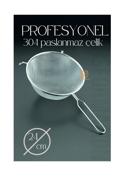 24 cm Süzgeç 304 Paslanmaz Çelik