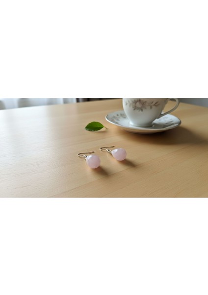 Doğal Pembe Kuvars Küpe – Aşk ve Sevgi Taşı, Şifa ve Enerji Kristali, Zarif Kadın Takı fırsatları