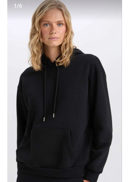 Kapşonlu Sweatshirt Siyah modelleri