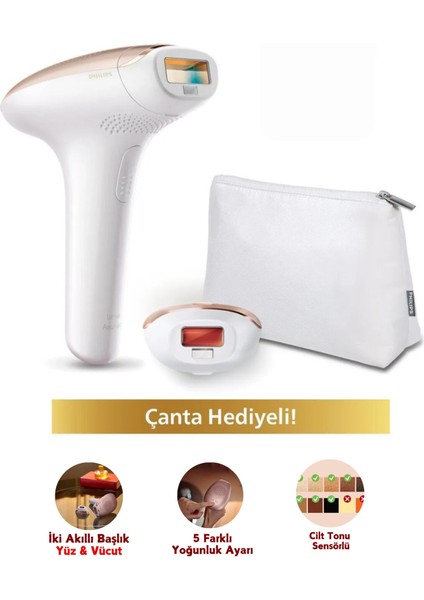 lumea Advanced Ipl Tüy Alma Cihazı, 2 Ayrı Başlıklı (Yüz & Vücut) Cilt Tonu Sensörlü Lazer Epilasyon Cihazı + Lambader (Onerous)