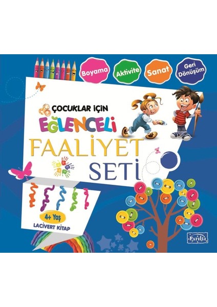 Eğlenceli Faaliyet Seti - Lacivert Kitap - 4+ Yaş
