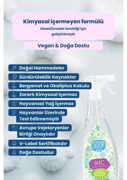 Tuvalet Temizleyici 2 x 800 ml | Bergamot ve Okaliptus Kokulu | Vegan fırsatları