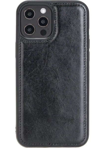 Apple iPhone 12 Pro Max Uyumlu Deri Arka Kapak Rst1 Siyah indirimleri