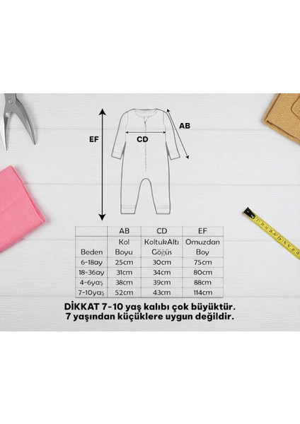 Nakışlı Uzun Kollu Oeko-Tex Mikro Polar Bebek Çocuk Uyku Tulumu Unisex Tog 2
