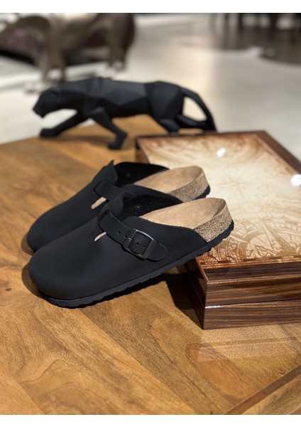 Oslo Hakiki Deri Mantar Taban Ortopedik Unisex Terlik fiyatları