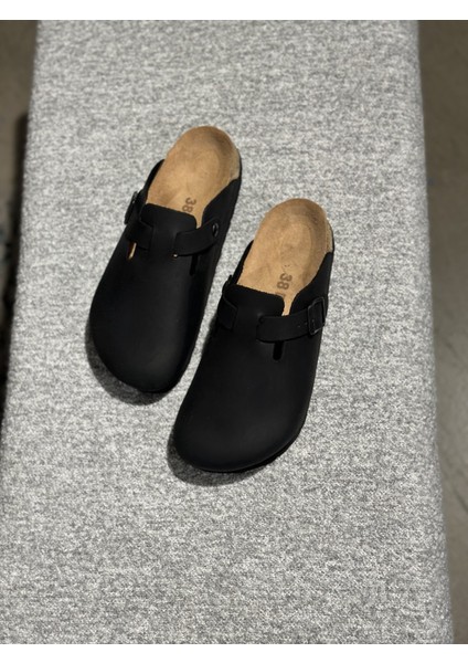 Oslo Hakiki Deri Mantar Taban Ortopedik Unisex Terlik modelleri