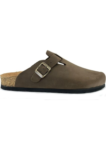 Oslo Hakiki Deri Mantar Taban Ortopedik Unisex Terlik fiyatları