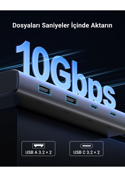 35588 8'i 1 Arada USB 3.0 100W Pd Port Çoklayıcı Hub, 35588