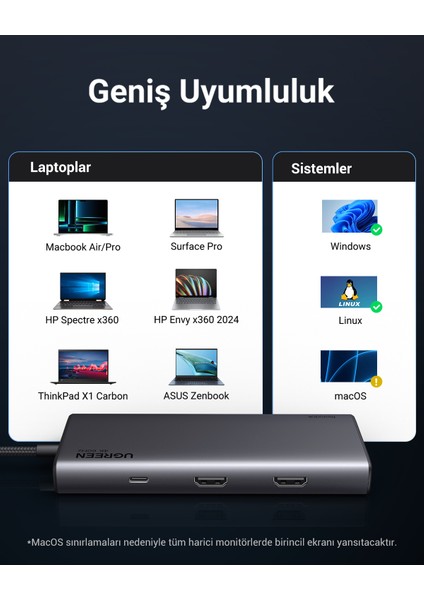 35588 8'i 1 Arada USB 3.0 100W Pd Port Çoklayıcı Hub, 35588