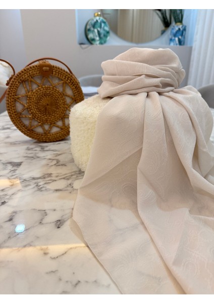 Eşarp, Kare Eşarp, Bej Rengi,