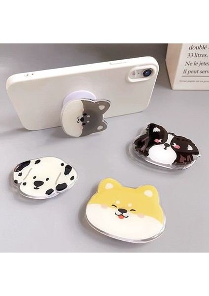 Popsocket Telefon Tutacağı Köpek Desenli Sevimli Yapışkanlı Masaüstü Stand Için Tutacak fiyatları