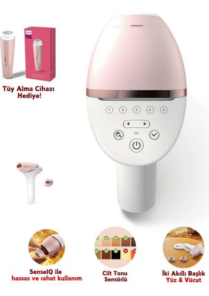 Lumea Lazer Epilasyon Ipl Tüy Alma Cihazı, Çanta Hediyeli, Yüz ve Vücut ve Hassas Bölge Kullanımı, Kablolu/kablosuz + Tüy Alma Cihazı +Mutfak Tartısı (Onerous)