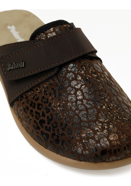 609016.Z5PR Kahverengi Kadın Ev Terliği