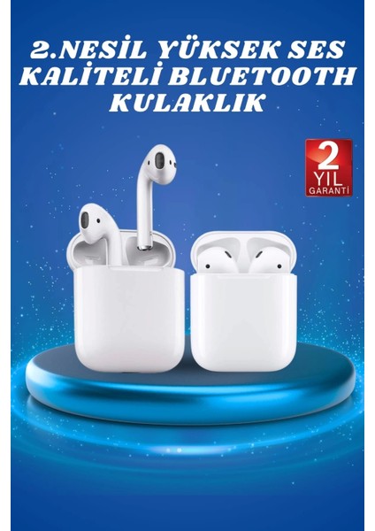 2.nesil Yeni Model Tws Bluetooth Kulaklık Dokunmatik Kontrol Yüksek Ses Kaliteli