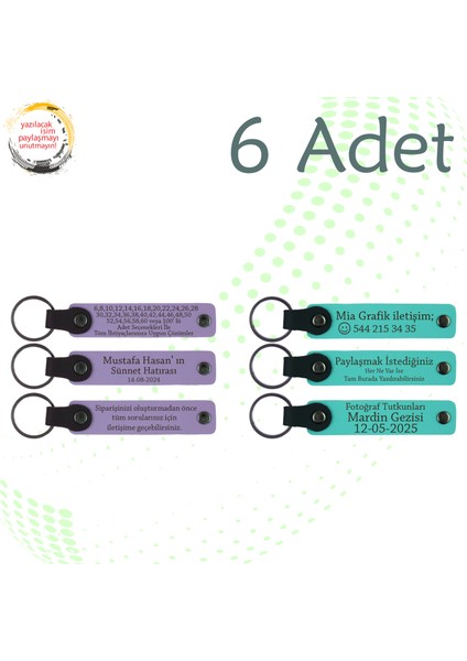 M Menekşe & Turkuaz, 6’lı Set, Isim Yazılı Anahtarlık, Kurumsal Seminer Katılımcılarına Hediye