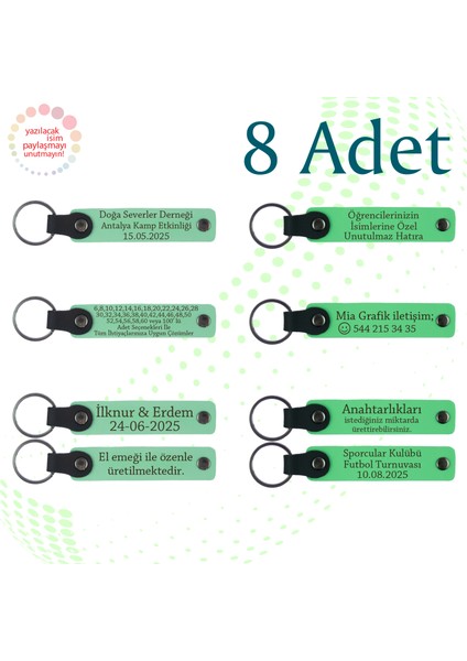 Yeşil & Fıstık Yeşili, Edebiyat Öğretmeninden Sınıfına Hatıra 8’li Set Kişiye Özgü Mesajlı Hediyelik