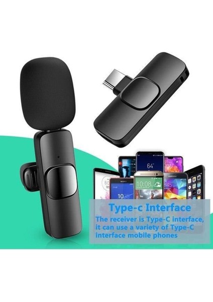 2 Adet Kablosuz Yaka Mikrofonu Type-C 2'li Mini Mikrofon K9 fiyatları