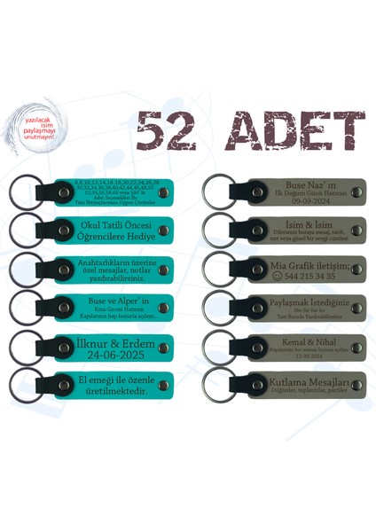 K Turkuaz & Kül Gri, 52’li Set, Kişiselleştirilebilir Hatıra, Yılbaşı Kutlamalarına Küçük Hediyelik