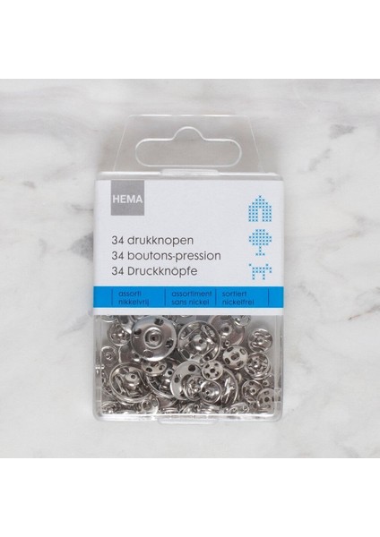 Loren Metal Çıt Çıt - 34 Lü Gümüş