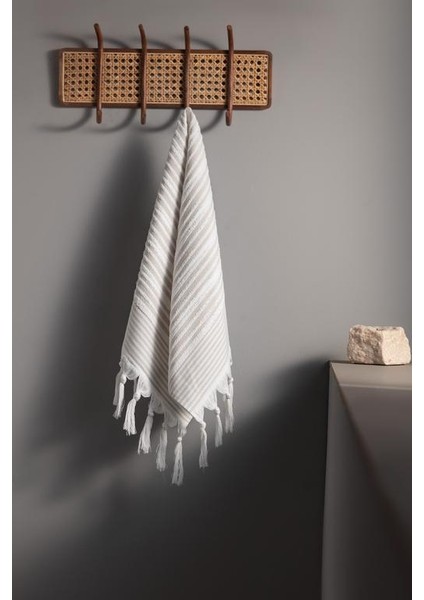 Yeni Sezon Pile Hamam Yüz Havlusu - Bej