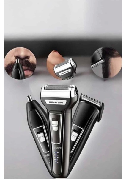3 Başlıklı Kulak ve Burun Tıraş Makinesi Erkeklere Özel indirimleri