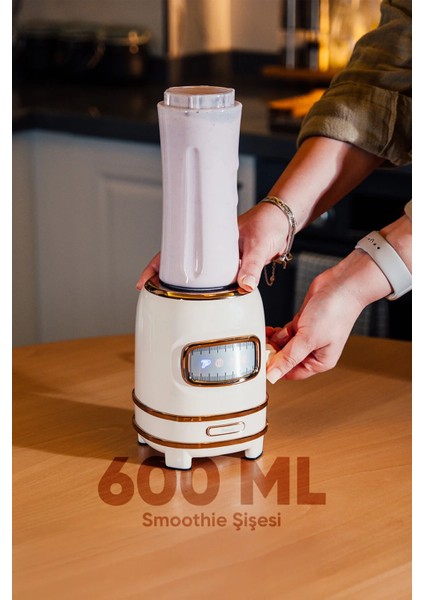 Kişisel Blender Seti Öğütücülü Smoothie Şişeli Blender 1,0 Litre Blendir Seti FR-BL01 Retroblend fırsatları