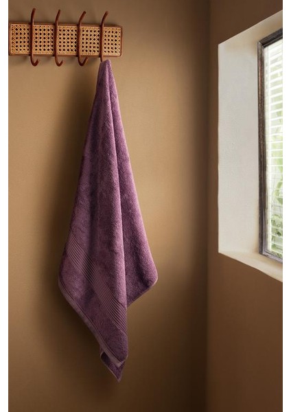 Yeni Sezon Clarette Banyo Havlusu - Mor - 90X150 cm - Mor