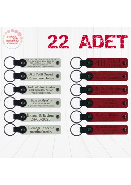 Beyaz & Kırmızı, Şirket Kuruluş Yıldönümüne Değer Katan, 22’li Set, Tarih ve Isimli Deri Hatıra