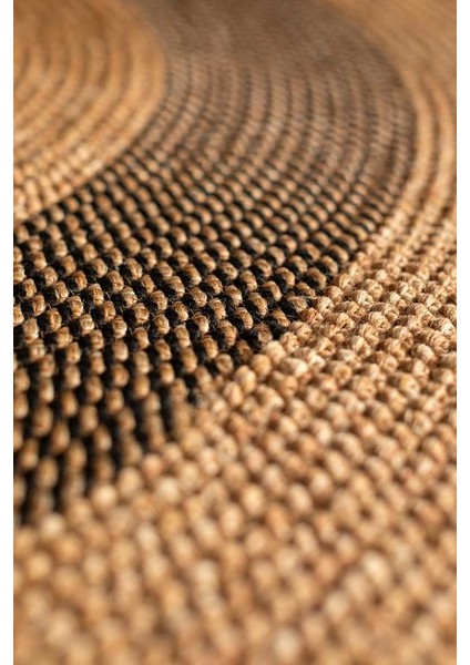 Yeni Sezon Alsace Yuvarlak Kilim - Naturel/siyah - 120 cm - Naturel/siyah modelleri