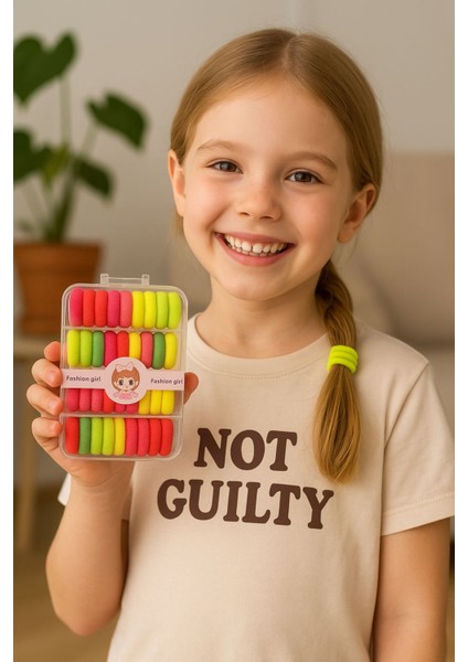 Kız Çocuk Saç Tokası Paket Renkli Saç Lastiği 65 Adet