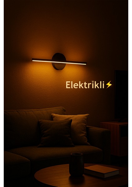 Modern Kablosuz Tak Çalıştır Ledli Elektrikli Aplik Banyo Tablo Ayna Siyah Kasa 220V Gün Işığı Beyaz