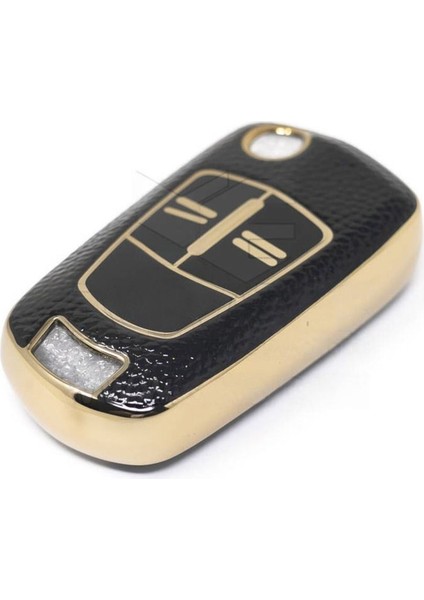 Lüx Opel Astra H Corsa D 2 Buton Koruma Anahtar Kılıfı Siyah Gold Renk 1.ci Kalite fiyatları