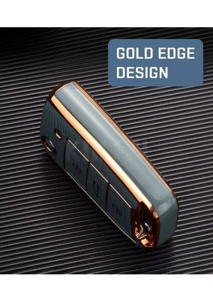 Lüx Seat Leon Fr Ibiza Arona Tarraco Lüks Nano Anahtar Koruma Kılıfı Gri Gold Altın Renk modelleri